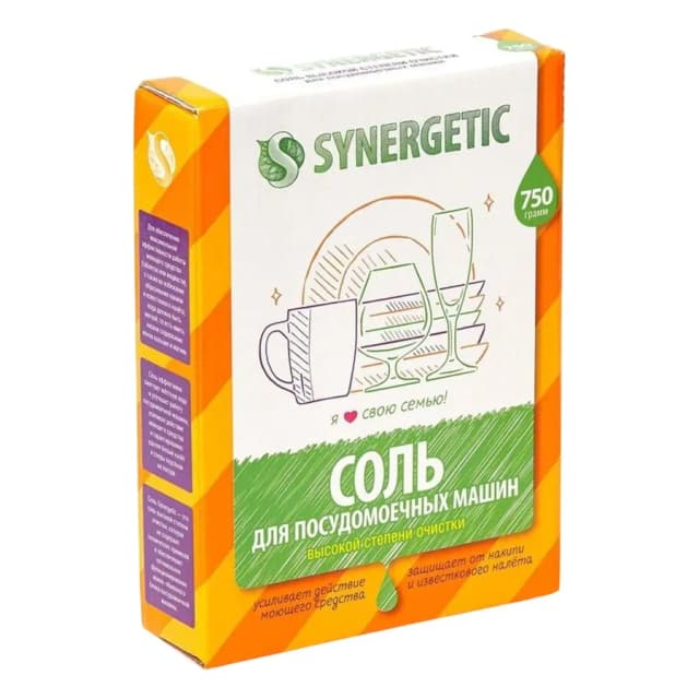 Соль от накипи в посудомоечных машинах Synergetic 102752 0.75кг