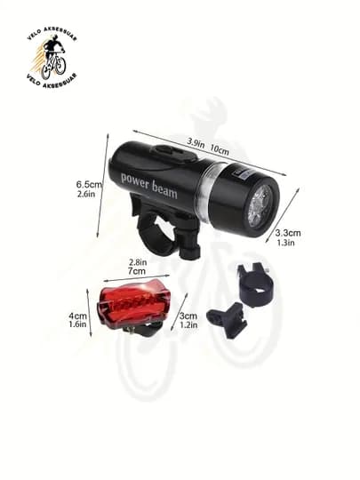 Велосипедный фонарь, светодиодный — VELO111-FY317-ХРОМ