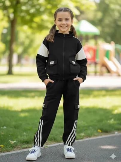Спортивный костюм для девочек — удобный и подходящий для повседневной носки — BYKVSR-SPORTIVKAOSMIR300-БЕЛЫЙ-14 лет
