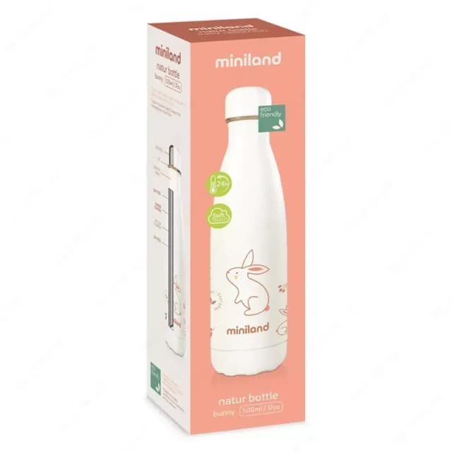 Термобутылочка Natur Bottle Bunny 500 мл, Miniland