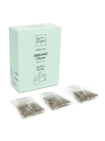 Зеленый чай "ORGANIC CLASSIC" 20 пакетиков, 40 гр — KUBRA-ORGPAKE