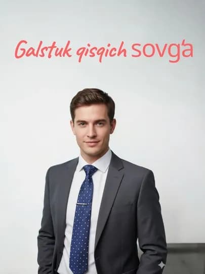 Мужской галстук классический, для офиса и праздников, зажим для галстука в подарок — BIDEAL-BESTGALSTUK-ТЕМНСИН