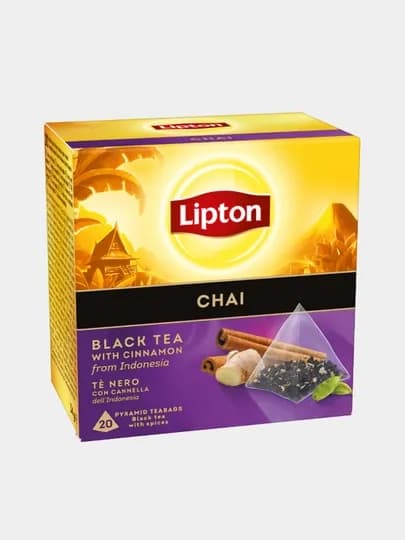 Черный чай LIPTON Chai, 20 шт — KONTI-P17E96E