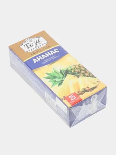 Чай черный Тоза, со вкусом ананаса, пакетированный, 25 шт — ТОЗА-АНАНАС