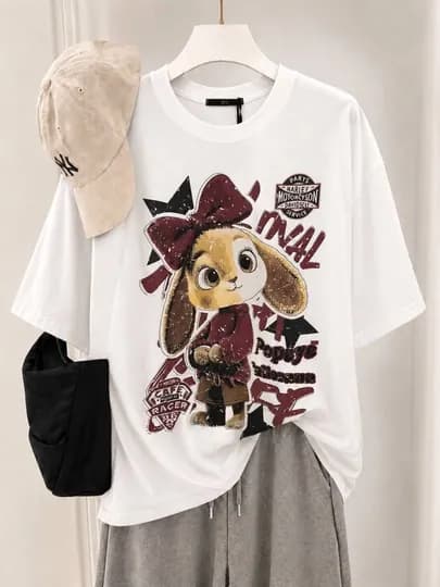 Футболки для женщин — MYLOOK-ФУТБОЛКАЛАРП-БЕЛЫЙ-Freesize