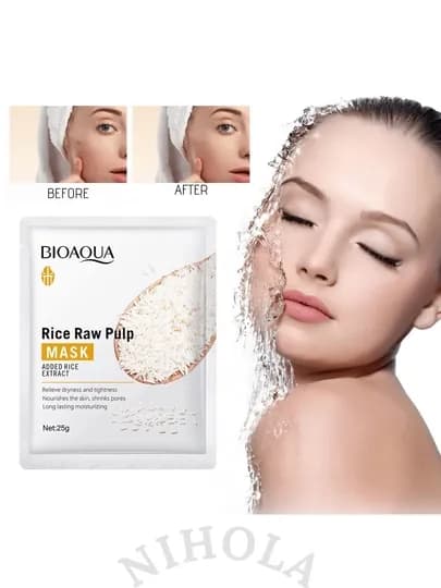 Маски тканевые для лица,Bioaqua,маска,набор,5 и 10 штук,питательная,увлажняющая,25 мл — NIHOLA-BIOAQUA-5