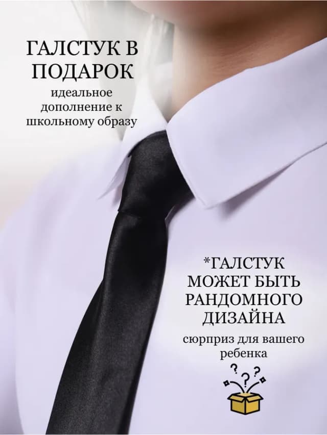 Рубашка школьная с галстуком дубайский шелк