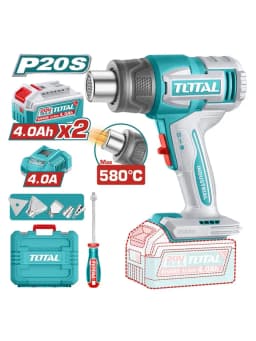 Строительный фен TOTAL TBLI20085 20V (2x4.0Ah + Зарядное устройство)