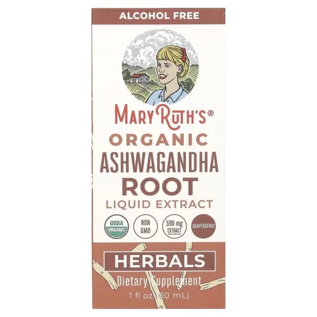 MaryRuth’s Organik suyuq ashwagandha ildiz ekstrakti, 30 ml (47165)