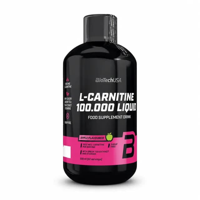 L-karnitin BioTechUSA L-Carnitine 100.000 Liquid (Apple) 500 ml (50 srv)