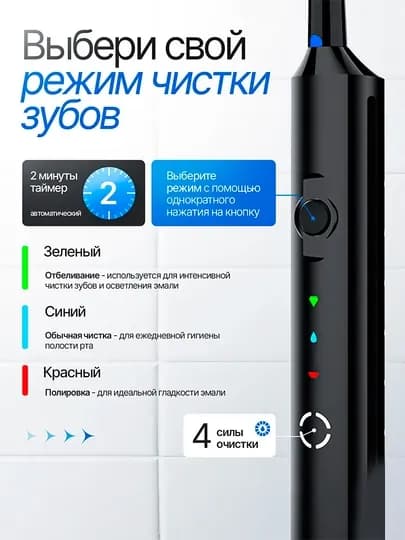 Электрическая зубная щетка, для взрослых и детей, с возвратно-вращательной технологией — PANELEC-TOBRUSH-БЕЖМЕЛ