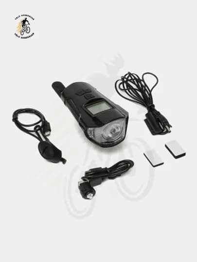 Велосипедный фонарь, светодиодный — VELO111-FY317-БЕЛЫЙ