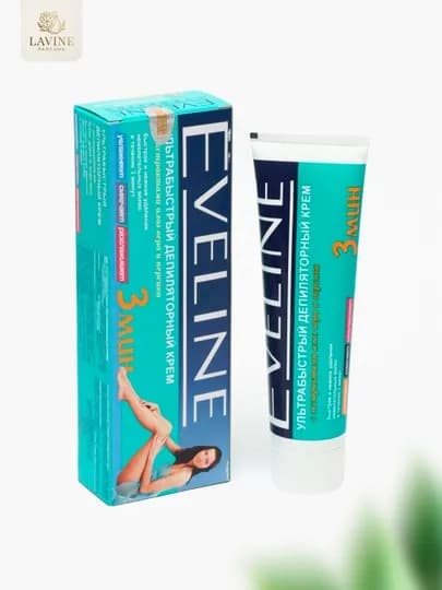 Крем для депиляции Eveline Cosmetics ультранежный и ультрабыстрый — LAVINE-EVELINEDEPILYATOR-МЯТН