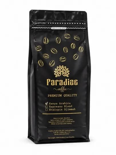 Кофе в зернах Paradise Coffee Kenya Arabica, 100% арабика, средняя обжарка — ROYALCN-КЕНИЯ