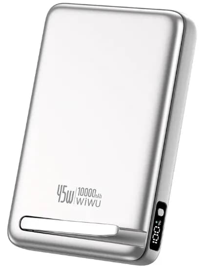 Внешний аккумулятор WiWU P090 Mag Pro Qi2 , серебристый