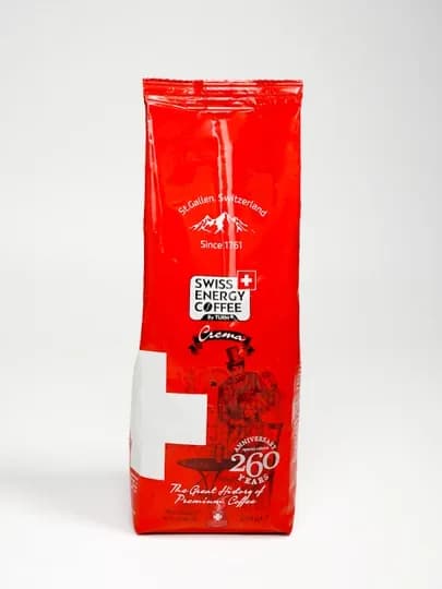Кофе натуральный, молотый, свежеобжаренный, 90% арабика, 250 гр, Swiss Energy Crema — SWISS-CRMA250