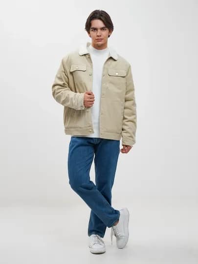TERRA PRO Мужская куртка короткая длина AW23CA1N-12-19074 — TERRA-19074-БЕЖЕВ-XL