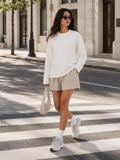 Лонгслив женский базовый oversize, кофта с длинным рукавом, свободная однотонная футболка — LINGER-ЛОНГСЛИ-БЕЛЫЙ-M