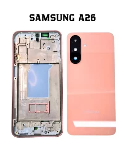 Корпус Samsung A26 комплект – задняя крышка, рамка, лоток SIM, стекло камеры, кнопки — SMTKOPS-SAMSUNGA26KORPUS-МАНГО