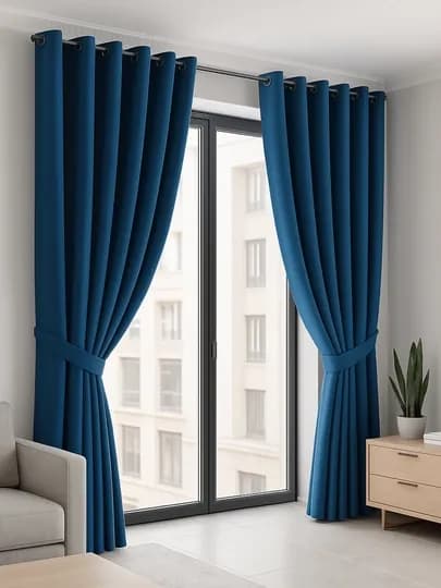 Шторa, размер 280×150 см, подходит для зала, кухни, гостиной и детской комнаты — LIBOSL-00004-ЛАЗУР-2 dona