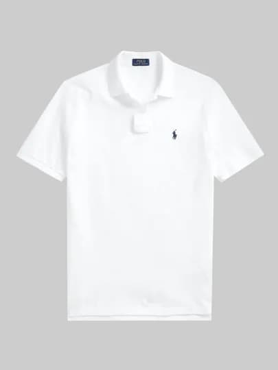 Классическая мужская футболка-поло Polo Ralph Lauren (100% премиум хлопок) — WEARLY-RLPOLO-БЕЛЫЙ-L