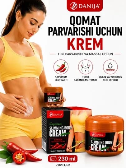 Массажный крем, крем для тела, крем для сжигания жира на животе — UMUS1-QORINKREMI