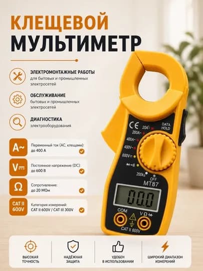 Клещевой мультиметр MT87 — MONTARO-MT877