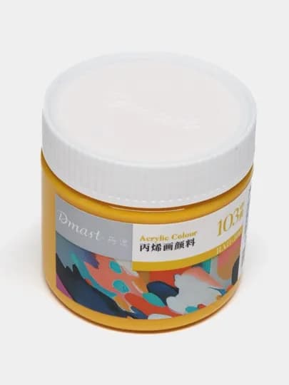 Краска акриловая в банке Dmast Deli RA11-100-103 Medium Yellow, 100 мл — ДЕЛИ-P152AF6