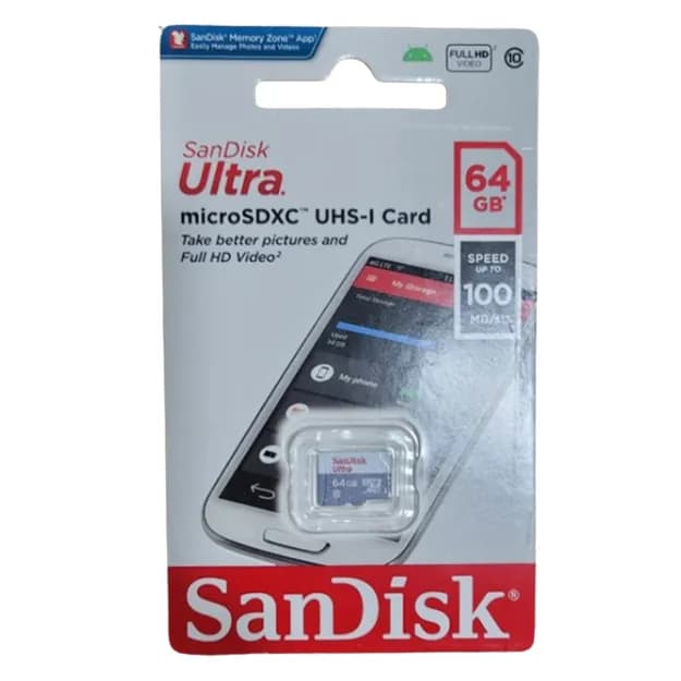 Карта памяти SanDisk Ultra Micro 64GB