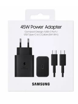 Сетевое зарядное устройство Samsung EP-T4511 45 Вт USB Type-C с кабелем USB Type-C 1,8м 5A — ONEAKSE-4511ZARYAD-ЧЕРН