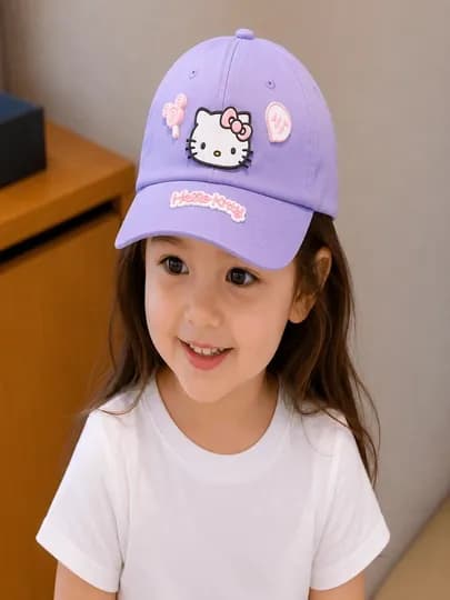 Детская кепка для девочек 2-8 лет, кепка Hello Kitty, 49-54 см — OYKIDS-KEPKA-ФИОЛЕТ-54