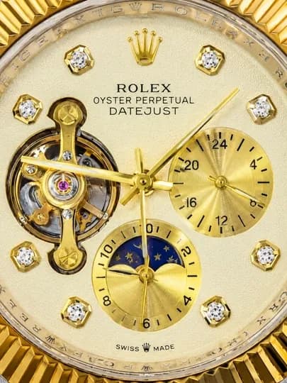 Мужские наручные часы Rolex. Механические мужские часы, ремешок из нержавеющей стали — WTCLINE-ROLEX699-ЗОЛОТ
