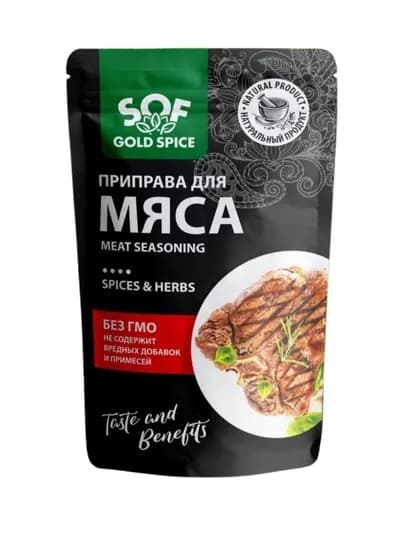 SOF Gold Spice натуральная приправа для мяса без ГМО 100 г — DZR-GOSHTPR-GP100