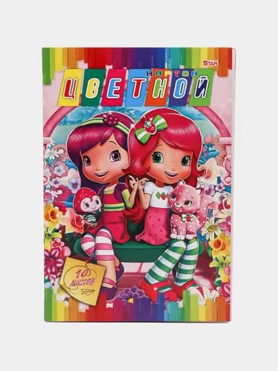 Цветной картон STAR, 10 листов — COLOURS-ЦВЕТКАР-БИРЮЗ