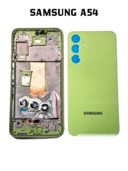 Корпус, рамка, SIM-лоток, кнопки и стекло камеры для Samsung Galaxy A54 комплект — SMTKOPS-SAMSUNGA54KORPUS-ЛАЙМ