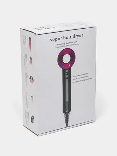 Фен стайлер для волос Super hair dryer, 5 магнитных насадок, мощность 1600 Вт, 5 в 1 — 7ELECTR-5В1ФЕН