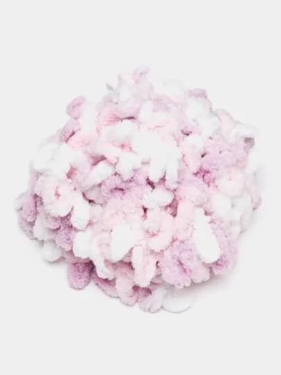 Пряжа Alize Puffy с большими петельками, разноцветные цвета — KARTOPU-ALPUFY4-РОЗОВ