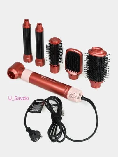 Dyson фен стайлер JRM, 6 в 1, автоматический фен для завивки и укладки волос Dayson — MARKPRO-JRM22-БАГРОВ