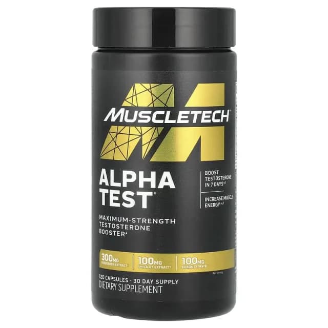 Тестостерон MUSCLETECH ALPHA TEST, 120 капсул