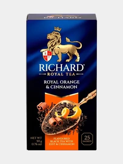Чай Richard "Royal Orange & Cinnamon", черный, 25 сашет x2 г — DANIHA-DFCVM29
