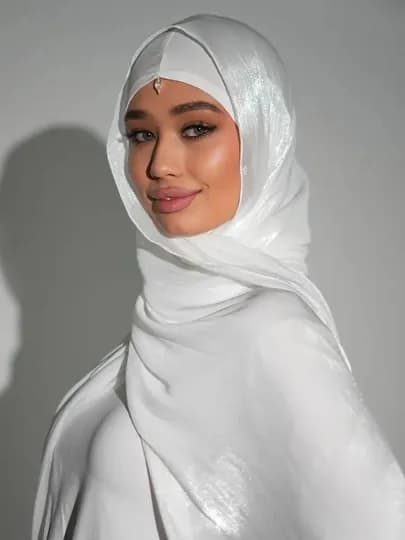 Шарф из органзы, женский платок, хиджаб, 175 х 75 см — WMARKET-OSCARF-СЛНКОСТ