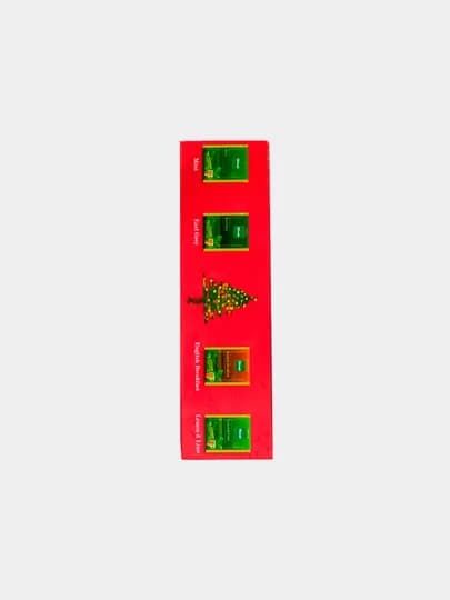 Набор новогодний чая Dilmah Mint, Earl Grey, Lemon & Lime, English Breakfast, 80 г — ДИЛДАХ-P041534