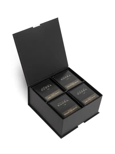 Подарочный набор чая "BLACK GIFT BOX", 4 вкуса — KUBRA-PODAROK