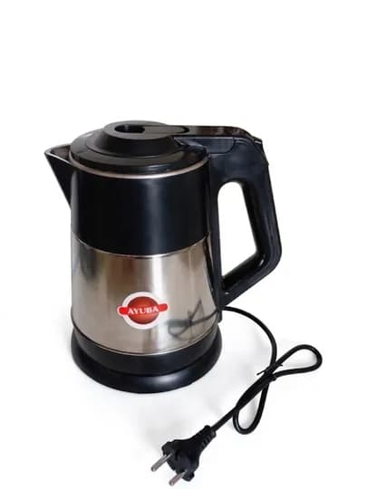 Электрочайник AYUBA 2.2L, 1800W, нержавеющая сталь, автоотключение — DILDUR-AYUBA-ЧЕРН