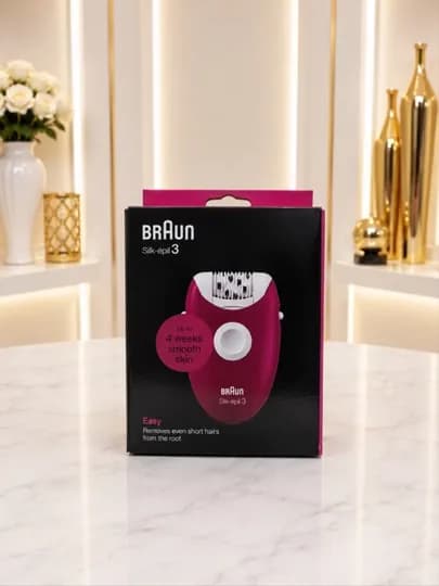 Эпилятор Braun, для тела, лица, бикини и подмышечных впадин, 2 скорости — DOSTON-BRAUNEPIL-ТЕМНРОЗ