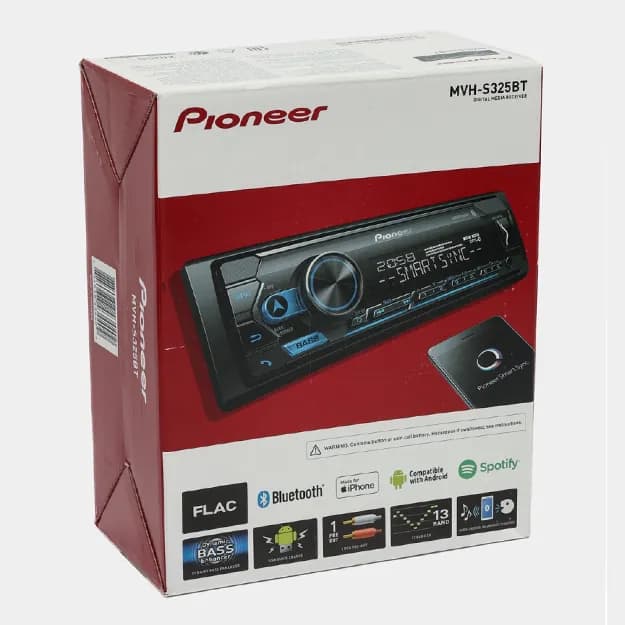 Магнитофон Pioneer MVH-S325BT Bluetooth автомагнитола, 1DIN, 4x50W
