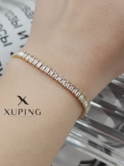 Женский браслет, 19 см, Xuping — 1001PRT-BRASLET6-БЕЖЕВ