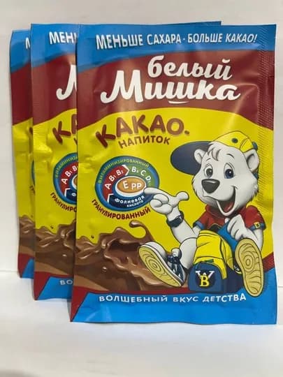 Какао-напиток гранула БЕЛЫЙ МИШКА, саше 25 г — ВКРГСВТ-13213