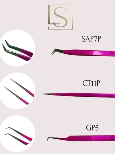 LS Professional пинцет для наращивания ресниц — LASHOP-LSPINS1-VT1LS
