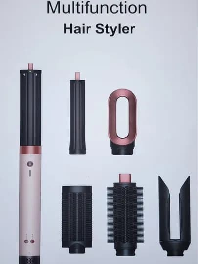 Профессиональный фен-стайлер Airwrap HS05/HS09 Coanda 2x, 6 в 1, 1700 Вт — XOZPLAN-DYSON-РОЗОВ-Dyson